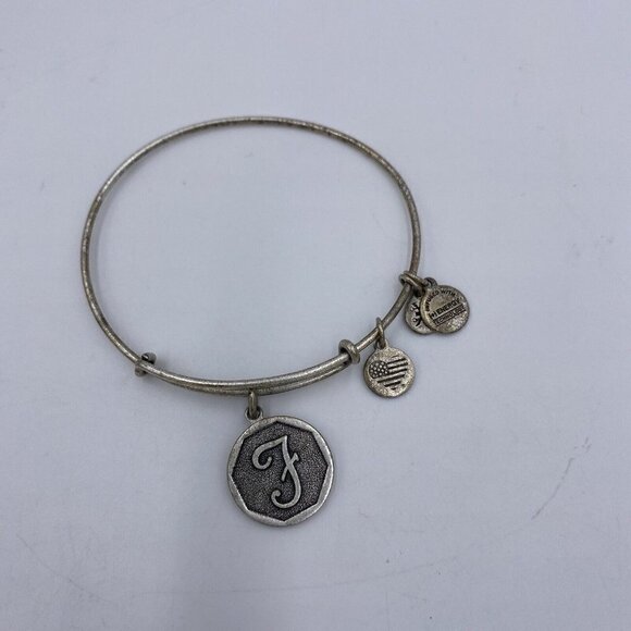 Alex And Ani Adjustable Bracelet “F” Monogram - Picture 1 of 2